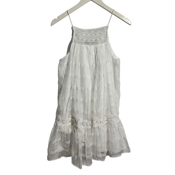 Zara Dresses & Skirts - Zara Dress Women S White Halter Lace Babydoll Mini NWT Bohemian Cottage Wedding